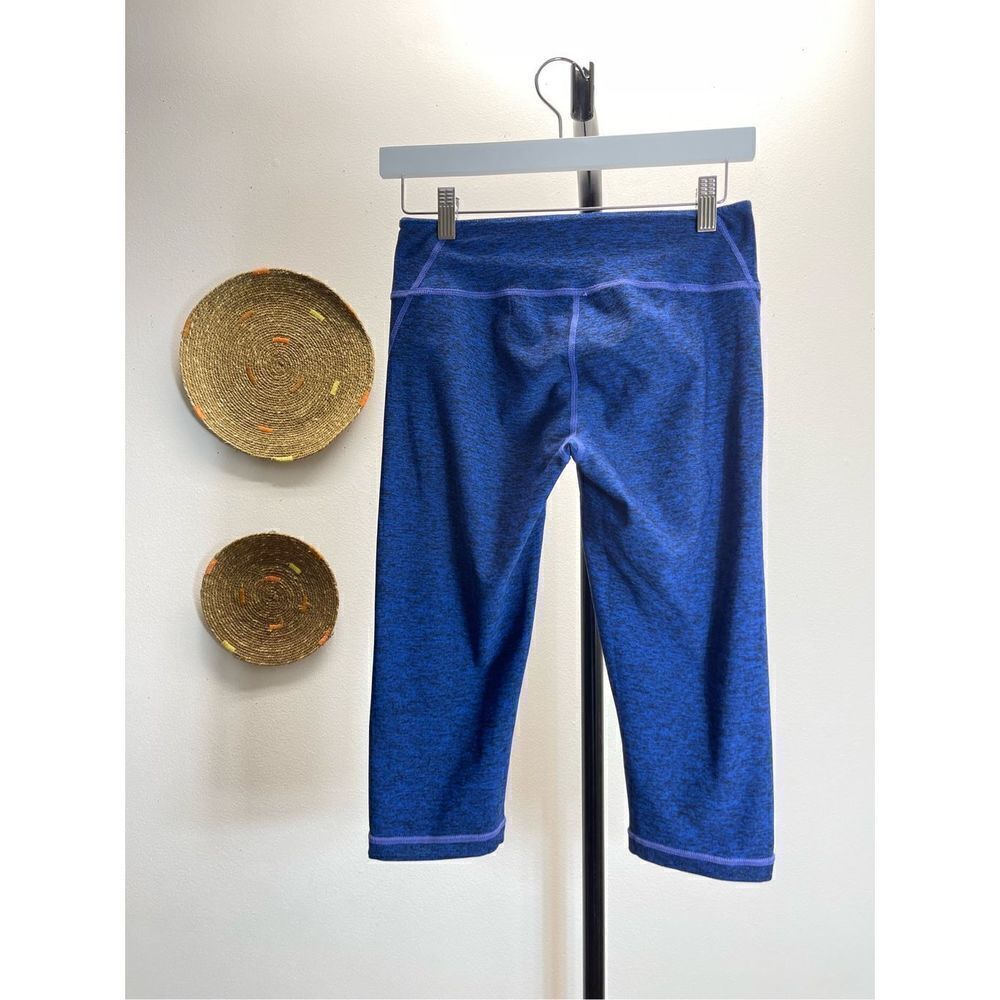Zella Leggings - Crop Length Marl Fabric Blue - Picture 3 of 5
